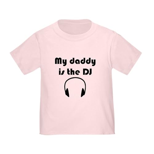 CafePress My Daddy is The DJ T Shirt Cute Toddler Graphic Tee, 100% Cotton