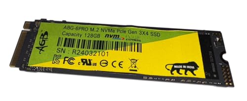 Image of AGB 128 GB SSD PCIe Gen3x4 NVMe M.2 2280, Speed Up to 1350MB /s, Internal Solid State Drive for PC, Desktop and Laptops (1 Year Warranty)