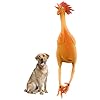 Medium Rubber Chicken Dog Toy: Safe and Squeaky Fun for Playtime