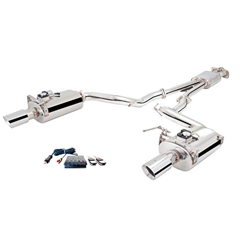 XFORCE ES-FM17-02-VMK-CBS Dual 2.5" Cat-Back Exhaust System with Oval VAREX Mufflers for 2015-2017 Ford Mustang EcoBoost/GT Coupe/Convertible; 304 Stainless Steel Pipework w/Polished Mufflers & Tips