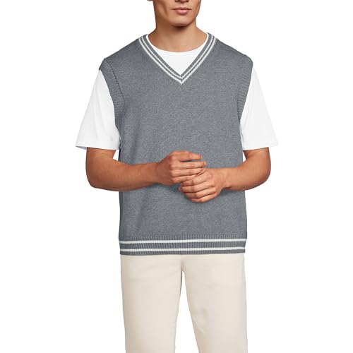 Lands' End Men's Cotton Drifter Sweater Vest - Main Image