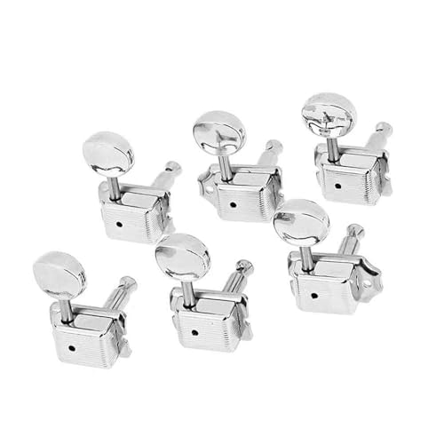 6R インライン ビンテージ チューニングペグ チューナー マシンヘッド エレキギター ロックノブ 楽器パーツ