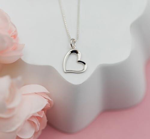 Cherished Moments Girl's Sterling Silver Necklace with Open Heart Charm3