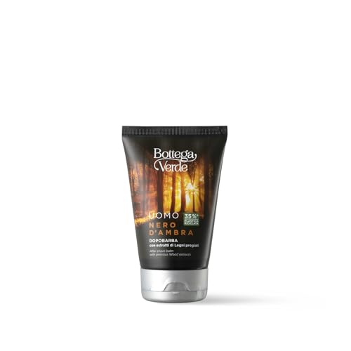 Bottega Verde - Nero d'Ambra, Balsamo Dopobarba, 75 ml, con estratti di Legni pregiati