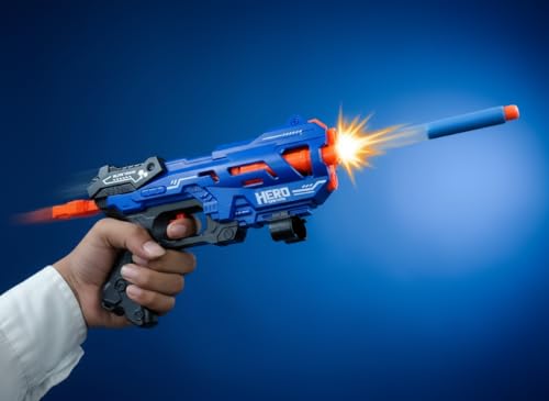 Image of Blaze Storm New Edition Foam Dart Blaster Gun for Kids | Soft Bullet Toy Gun with 8 Refill Darts | Elite Team Series | Safe & Fun Outdoor Shooting Game for Ages 6+ Kids