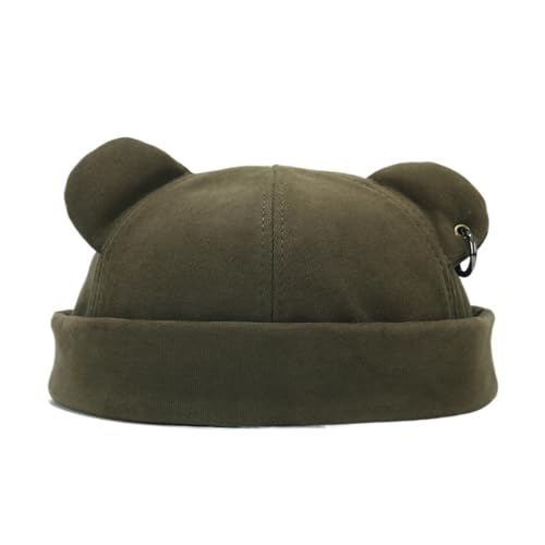 Image of Winter Beanie Hats For Women Men Warm Thickened Cap Unisex Street Fashion Bear Ear Hip Hop Street Fashion
