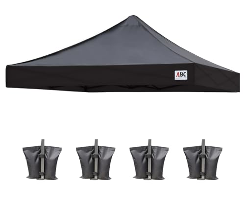 Image of ABCCANOPY Replacement Canopy Top for Pop Up Canopy Tent 8x8 Black
