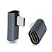 Produktbild 10 Gbps USB C Adapter, 90 Grad USB-C USB 3.1 Typ C Stecker auf Buchse Adapter, USB-C Extended Konverter aus Aluminiumlegierung für Ladegeräte Telefon Laptop Tablet PC Power Bank - 2 Stück
