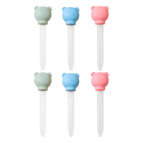 Mlysnd Pipetas, juego de 6 pipetas, pipetas infantiles, pipetas de silicona transparente de 5 ml con escala para moldes de dulces, moldes de goma y manualidades (con cepillo de limpieza)