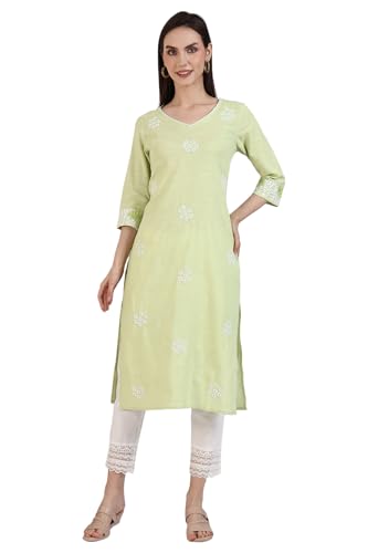 Kurta droit haut de gamme Aurelia brodé de miroirs sur organza précieux