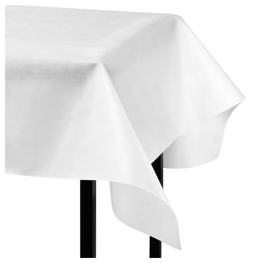 WOLTU Tischdeckenrolle, Einweg Vlies Tischdecke, Tischschutz wasserdicht Tischtuch Zuschneidbar, 80 g/m²,Tischschoner Meterware, für Party Geburtstag Hochzeit Weihnachten 1,18×25M Weiß