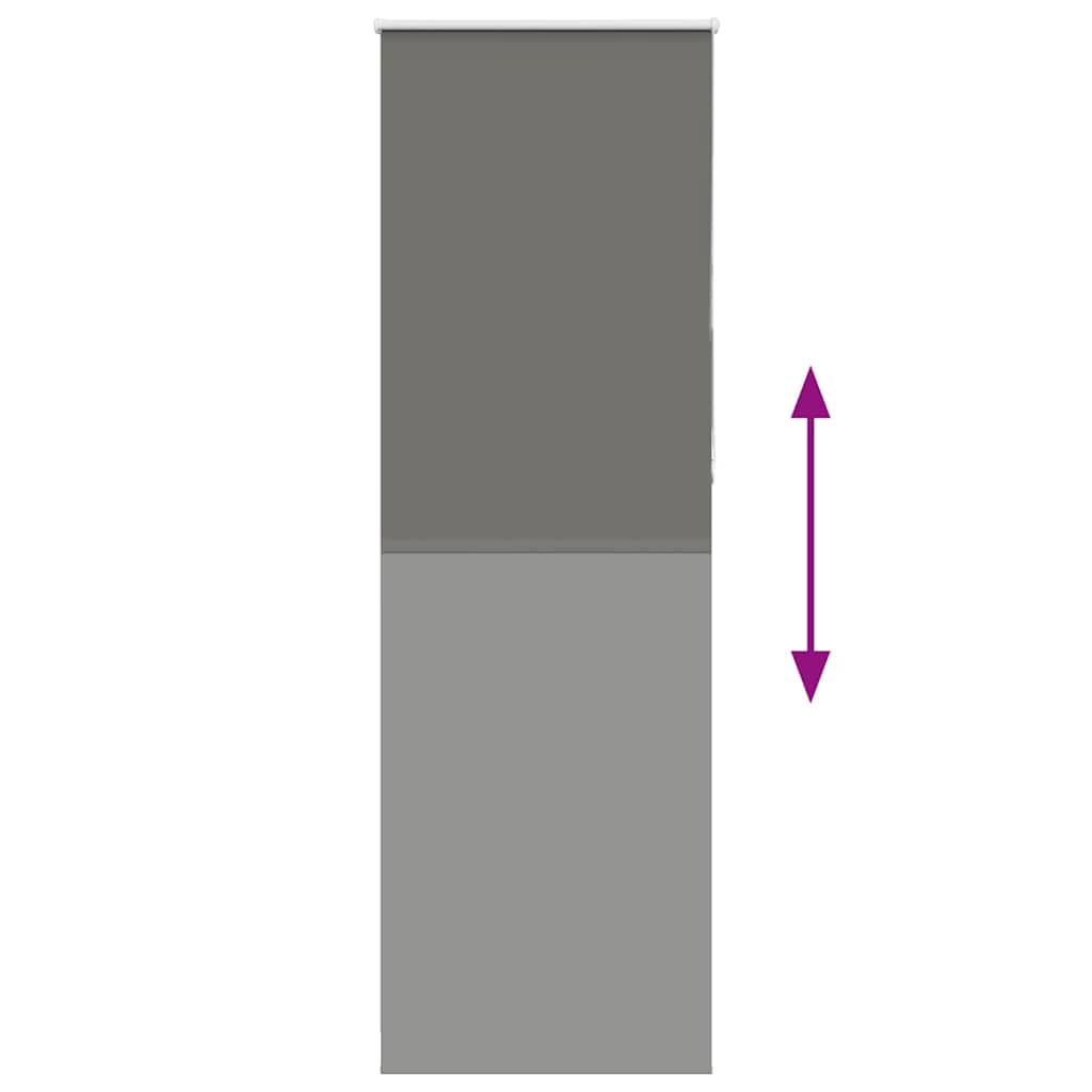 Store Enrouleur Occultant 65 x 210 cm, Store Tamisant Gris en Polyester pour Fenêtre de Bureau et Maison, Rideau Enroulable sans Perçage avec Supports de Serrage ou Fixation à Vis