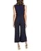 Karl Lagerfeld Paris Women's Sleeveless Jumpsuit with Chain Belt, Eclipse, 10