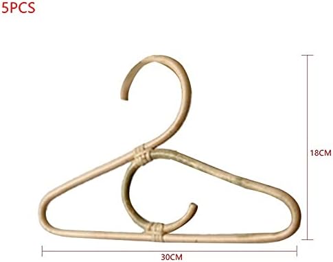 5PCS Rattan Hangers for Clothes Nordic Style Kids Garments Organizer Rack Children Hanger Kids Room Decor Wardrobe Hangers