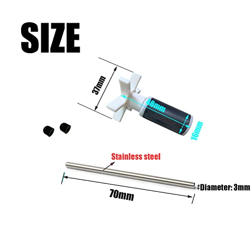 For Lay Z Spa Pump Impeller And Shaft Fits All HYDRO JET, White and Black - Image 2