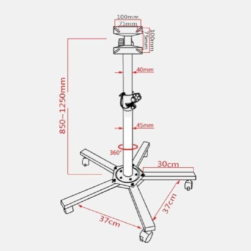 Soporte móvil para TV con base y ruedas miniatura 3