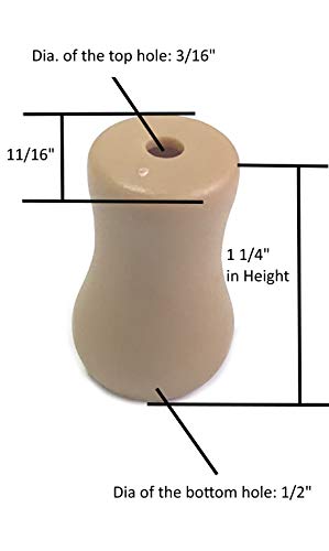 Image of Plastic Cord Tassel (Pull Cord /Cord Knobs /Drops Pull) for Blind /Shade- Clear, Grey, Brown, Black (5, Light Brown)
