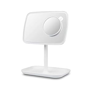 medisana CM 848 cosmetische spiegel, make-up spiegel met LED-verlichting, dimbaar, 5 en 10x zoom, 360° draaifunctie…