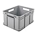 Produktbild keeeper Transportbox mit Tragegriffen, Euro-Box XL, 28 l, 43 x 35 x 24 cm, Bruno Eco Line, Grau (Eco Stone Grey)