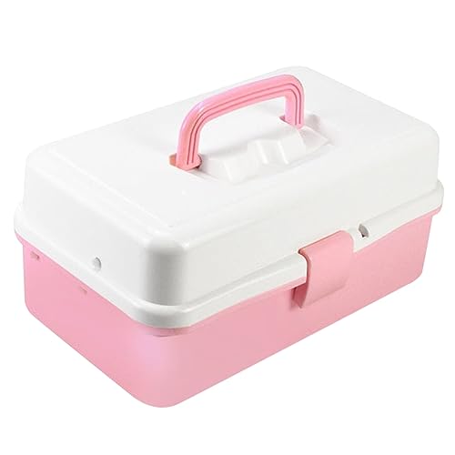 HOMOCONO Portable Storage Box for Art Tools Boys and Girls Painting Tool Case Sturdy Pp Material Multi-layer Easy to Carry Home Organizer