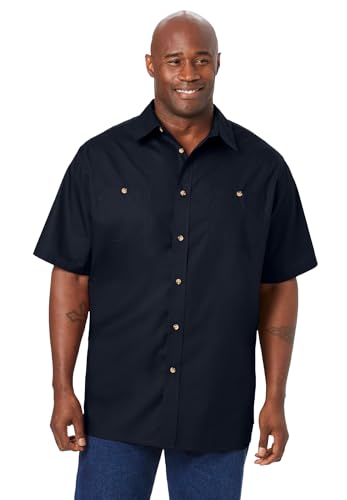 KingSize Men's Big & Tall Short-Sleeve Pocket Sport Shirt