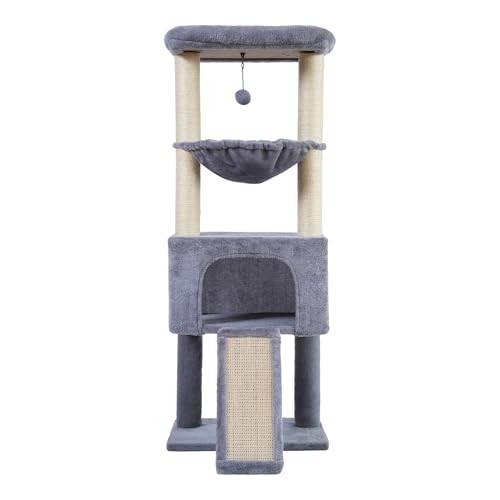 ROYPET Fashion Design 43.3" Cat Trees with Cat Houses,Grey