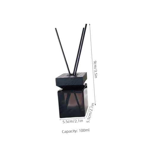 Set de Botella Difusora Vacia 100ml con Tapa Madera y Varillas miniatura 2