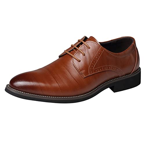 Chaussures de mariage en cuir respirantes à bout pointu