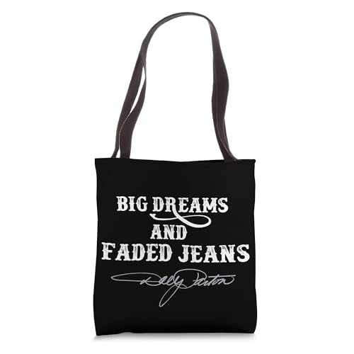 Bolso tipo tote Big Dreams and Faded Jeans con diseño de Dolly Parton miniatura 1