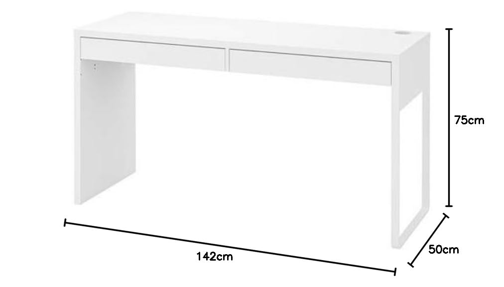 Amazon.co.jp: MICKE ミッケ デスク, ホワイト 403.542.78 : 文房具