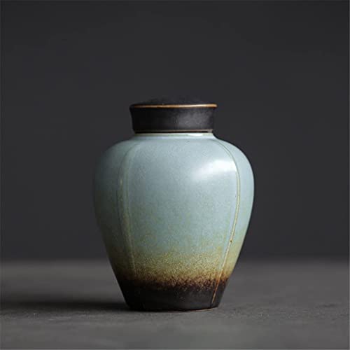 Ceramic Tea Jar,Ceramic Tea Canister Vintage Loose Tea Storage for Tea Decor Tea Caddy Coffee Can Container Spice Jars (Color : D, Size : 275ml) (Color : C, Size : 275ml)