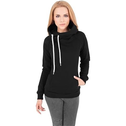 Urban Classics Women's High Neck Hoodie Sweater Cover
