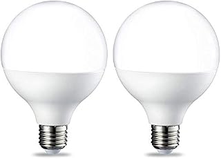 Amazon Basics LED E27 Edison Screw Globe G93 Bulb, 14.5W (equivalent to 100W), Bright Warm, Non Dimmable - Pack of 2