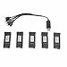 SUNFECILI 3.7V 1200mAH Lithium Battery, Drone Replacement with 5 in 1 Charger Cable, Lightweight Durable Battery, Easy Install Battery for E58 L800 JY019 S168 RC Quadcopter Spare Part