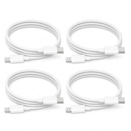 ENCASED USB-C to Lightning Fast Charger Cables, High-Speed Type-C Sync and Charging Cord with 15,000+ Bend Lifespan for Smartphones, Tablets, and Mobile Devices - 3ft (4 Pack) image 2