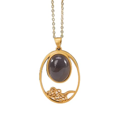 Collier Jade S925 vintage : offrez un bijou fait main en nuage ajouré plaqué or