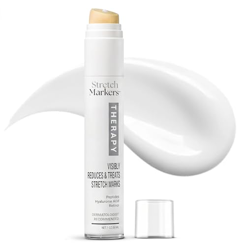 StretchMarkers Therapy Stretch Mark Cream – Visibly Reduces and Treats, Stretch Marks Removal with Retinol, Hyaluronic Acid, Bioactive Peptides & 3D Stem Cell Technology, 1 fl oz