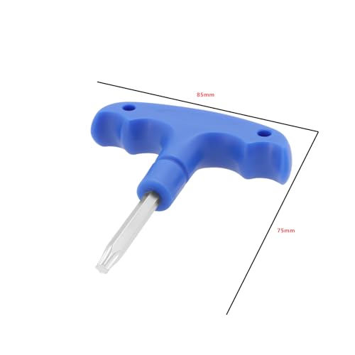 YINETTECH Golfschlägerschlüssel Edelstahl-Kunststoff-Werkzeugschaft-Adapterhülse T25 Pflaumenblüte mit Löchern Passend für die Meisten Schaftzubehörhülsen Blau