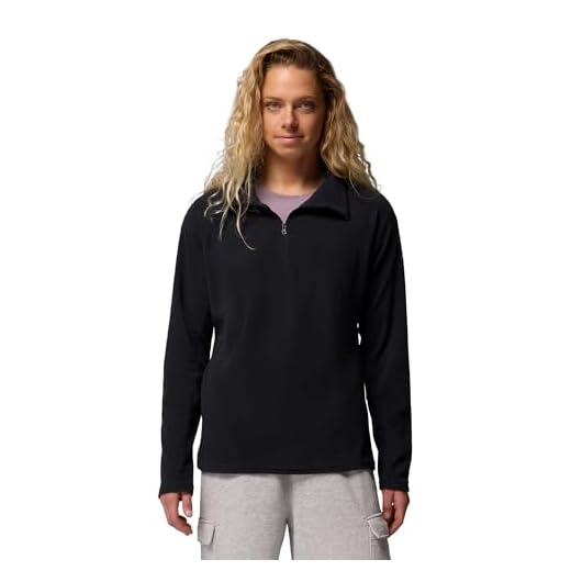 Columbia Mujer Forro polar con media cremallera, Black, M
