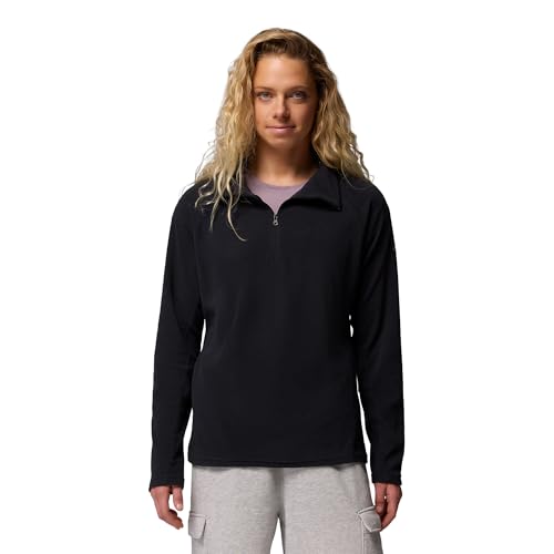 Columbia Mujer Forro polar con media cremallera, Black, S