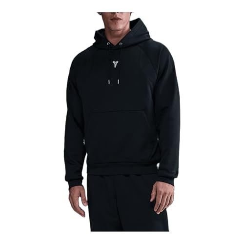 Kobe Therma-FIT Pullover Hoodie (HJ8109-010, Black/Black/White) Size Small