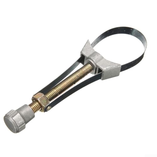 Image of Oil Filter Removal Wrench Adjustable Strap Spanner for Cars and Motorcycles 60 120mm Polished Steel for Automotive Filter Service