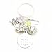 Hanalea Island Jewelry Co. A Very Merry Unbirthday Mad Hatter Alice in Wonderland Inspired Silver Charm Keychain Accessories Gift of Love, 3 inches