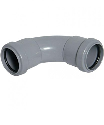 FLOPLAST 50mm Grey Pushfit Waste Pipe Bend
