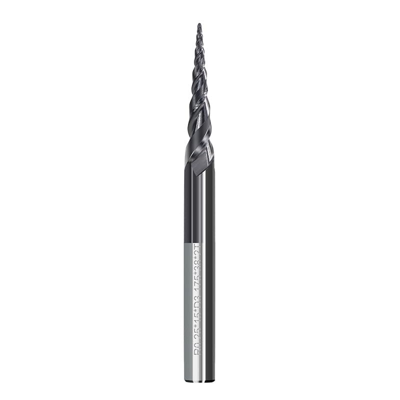 1 Uds fresa for madera carburo sólido punta de bola fresas de extremo cónico 2 flauta brocas rebajadora de CNC HRC55 broca de grabado for carpintería(1pc ALTIAN,R0.5x47xD8x85)