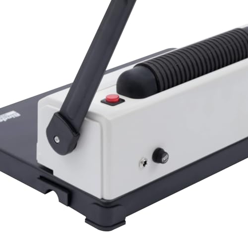 Macchina per rilegatura a foro, macchina legante elettrica, macchina legante a bobina con robusta struttura in metallo 250 fogli di capacità di rilegatura a pettine a spirale Wire Binder Wire Binding