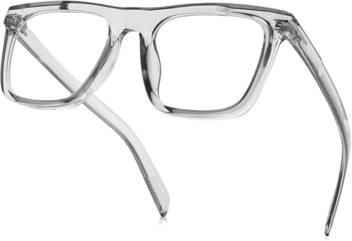 Image of Blue Light Glasses for Men Women Trendy Square Frame Blue Light Blocking Lens Computer Eyeglasses