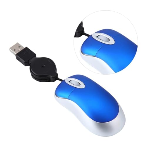 PRATYAHARA Wired Optical USB Mouse, Retractable Mini Corded Mouse - Image 3