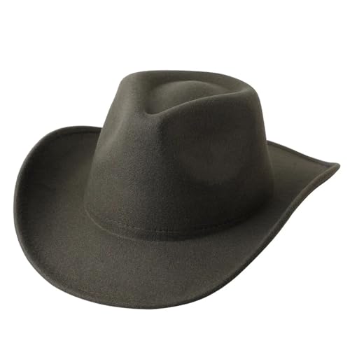 SHENJMAI Sombrero de vaquero de ala grande para exteriores, sombrero de fieltro para hombres y mujeres, 5, 8