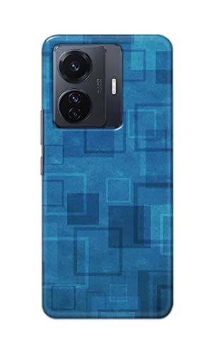 Image of Printed Hard Back Cover Case for Vivo iQOO Z6 Pro 5G | Vivo T1 Pro 5G | Vivo S15e Back Cover (Plain Azure Blue) -702